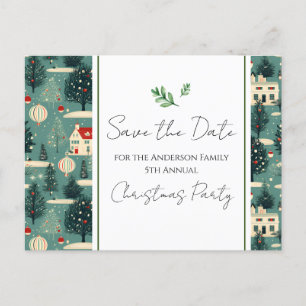 Cartão Postal Aldeia de Retrô da Festa de Natal da Família Salve