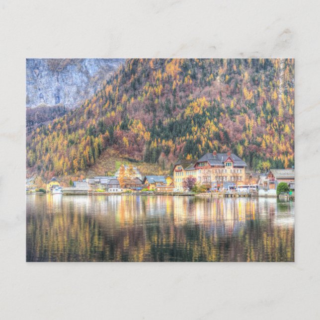 Cartão Postal Aldeia do Lago Hallstatt (Frente)