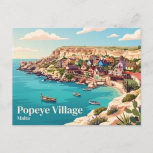 Cartão Postal Aldeia do Popeye, Norte, Mellieħa, Malta