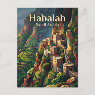 Cartão Postal Aldeia Habalah Arábia Saudita
