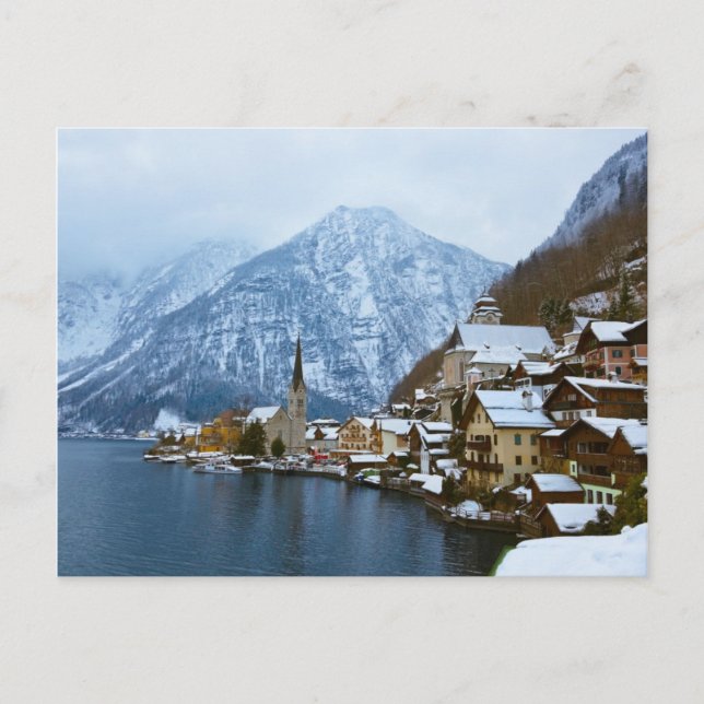 Cartão Postal Aldeia Hallstatt No Lago - Salzburgo Áustria (Frente)