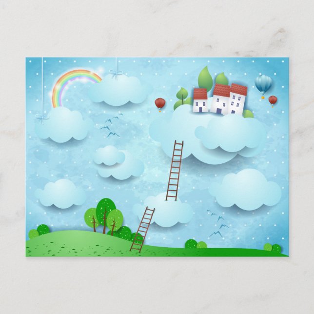 Cartão Postal Aldeia sobre as Nuvens (Frente)