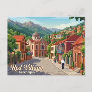 Cartão Postal Aldeia Vermelha (Krasnaya Sloboda) Azerbaijão