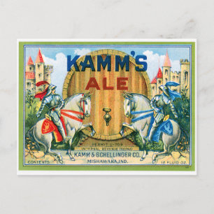 Cartão Postal Ale Beer Vintage do Kamm Beer Beer Beer Beer Beer