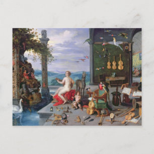 Cartão Postal Alegoria da música