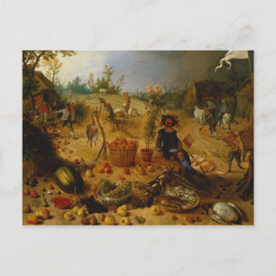 Cartão Postal Alegoria do outono