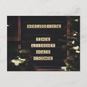 Cartão Postal Alegrai-vos A Luz Veio Isaías 60 Versículo Bíblico
