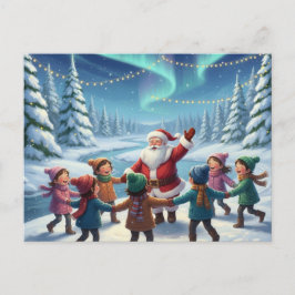 Cartão Postal Alegria da Floresta do Papai Noel