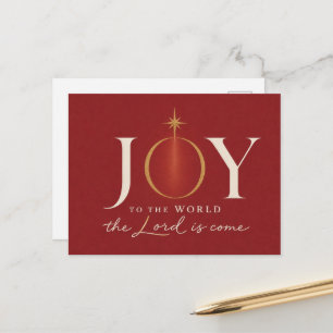 Cartão Postal ALEGRIA PARA O MUNDO   Natal Cristão