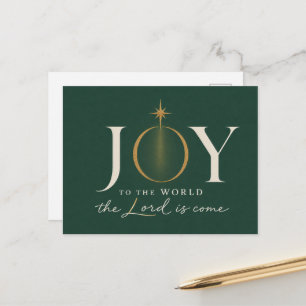 Cartão Postal ALEGRIA PARA O MUNDO   Natal Cristão