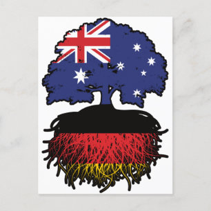 Cartão Postal Alemanha Austrália Australiana Raízes de Árvore