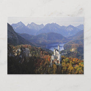 Cartão Postal Alemanha, Baviera, Castelo de Neuschwanstein. Rei