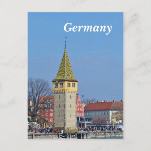 Cartão Postal Alemanha Farol Antigo em Lindau