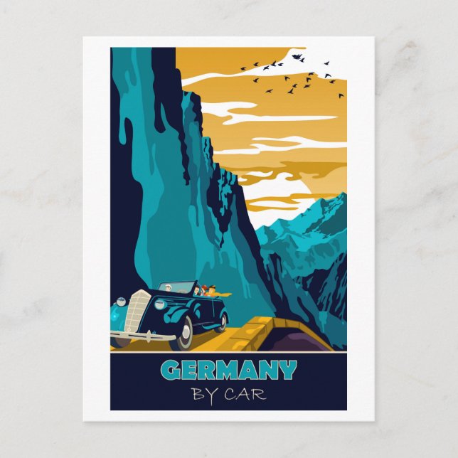 Cartão Postal Alemanha por Carro (Frente)
