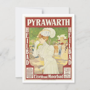 Cartão Postal Alemanha, Pyrawarth Heilbad, Spa Culture Vintage