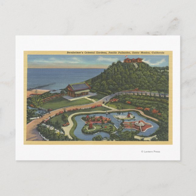 Cartão Postal Alerga do Jardim Oriental de Bernheimer (Frente)