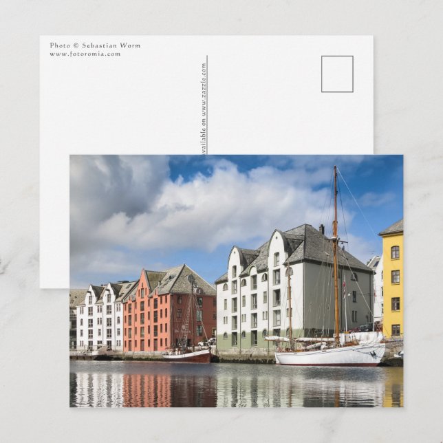 Cartão Postal Alesund Noruega (Frente/Verso)
