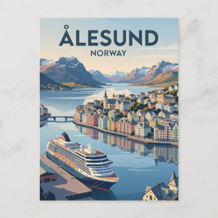 Cartão Postal Ålesund, Noruega Noruega