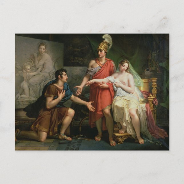 Cartão Postal Alexander, as mãos do Excelente sobre o Campaspe (Frente)