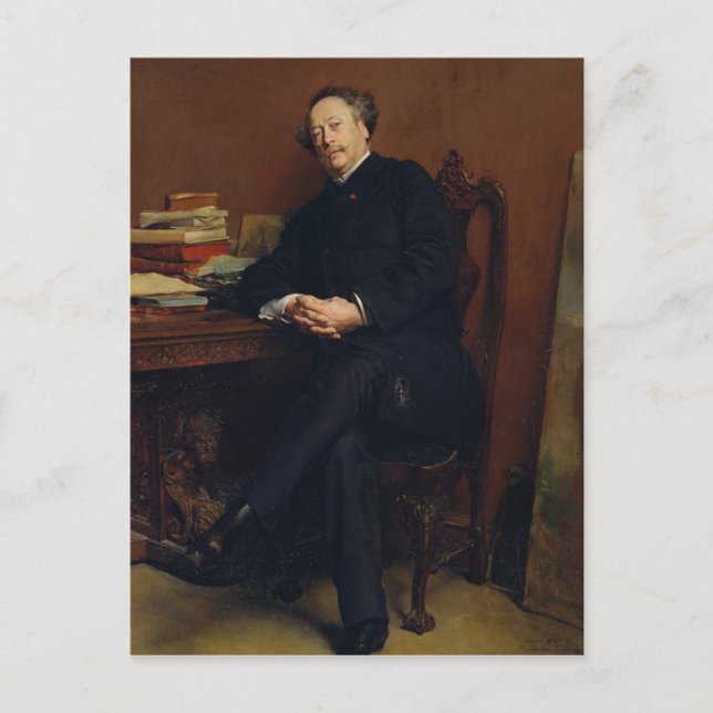 Cartão Postal Alexander Dumas Fils 1877 (Frente)