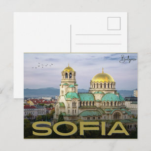 Cartão Postal Alexander Nevsky Sofia, Bulgária presentes vintage