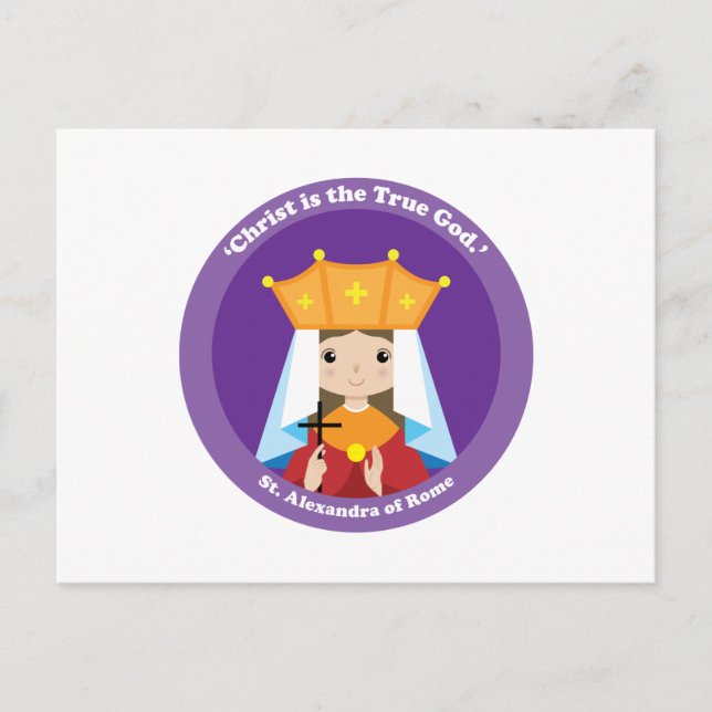 Cartão Postal Alexandra de Roma (Frente)