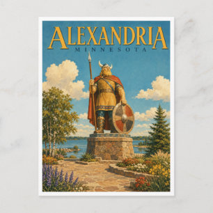 Cartão Postal Alexandria Minnesota Big Ole GeoSaga
