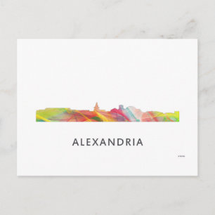 CARTÃO POSTAL ALEXANDRIA VIRGINIA SKYLINE BW1 -