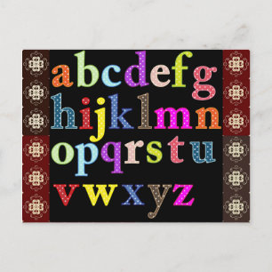 Cartão Postal Alfabeto