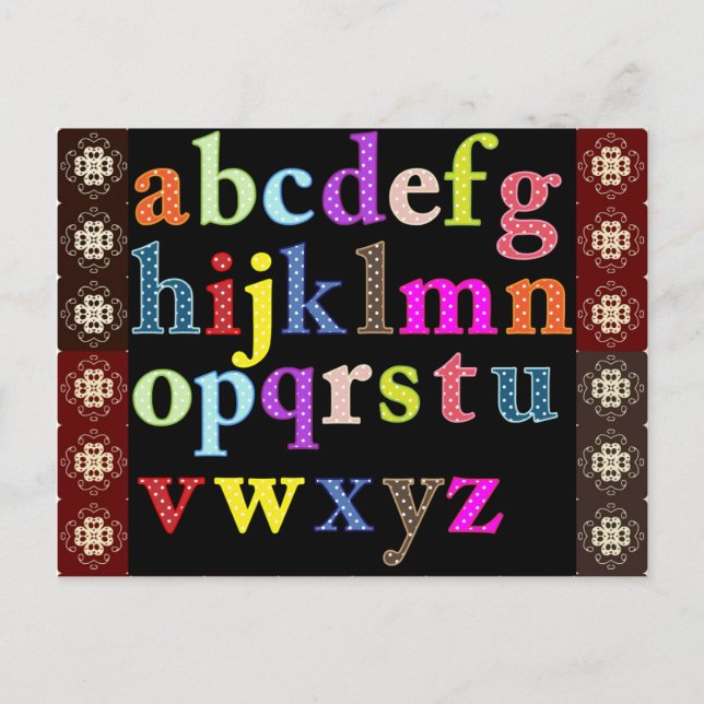 Cartão Postal Alfabeto (Frente)