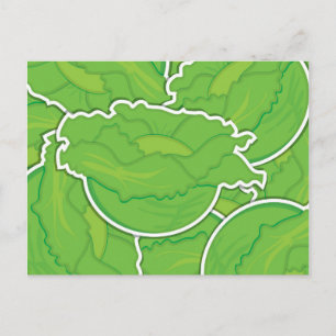 Cartão Postal Alface funky