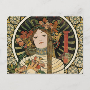 Cartão Postal Alfonse Mucha Trappistine Nouveau