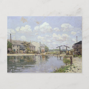 Cartão Postal Alfred Sisley Canal Santo-Martin, Paris