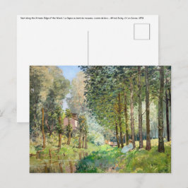 Cartão Postal Alfred Sisley - Descanse ao longo da Corrente