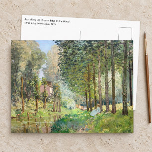 Cartão Postal Alfred Sisley - Descanso ao longo do Córrego