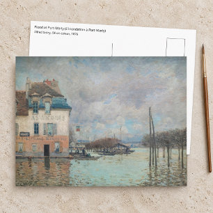 Cartão Postal Alfred Sisley - Inundação em Port-Marly 1876