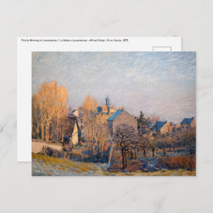 Cartão Postal Alfred Sisley - Manhã Congelada em Louveciennes