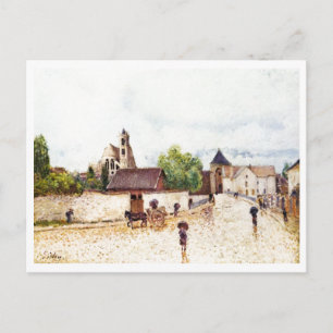 Cartão Postal Alfred Sisley Moret am Loing im Regen 1887-1888