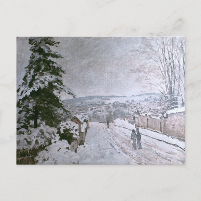 CARTÃO POSTAL ALFRED SISLEY - NEVE EM LOUVECIENAS (Frente)