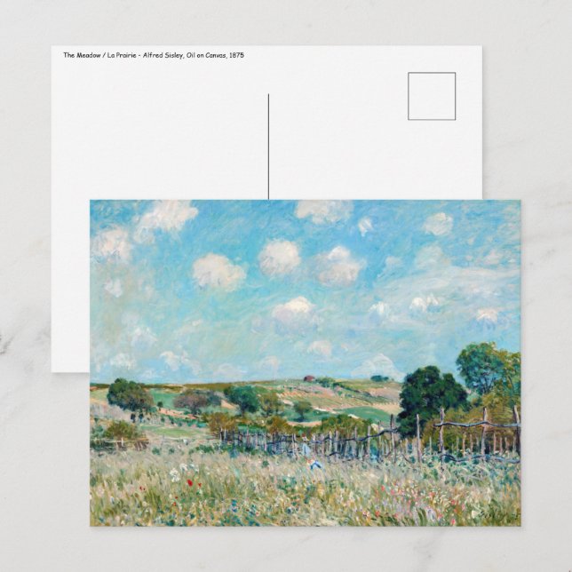 Cartão Postal Alfred Sisley - O Prado (Frente/Verso)