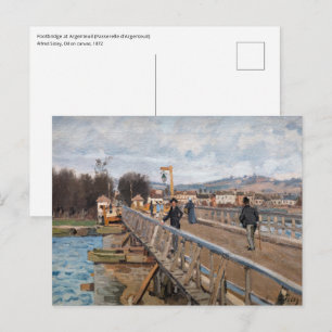 Cartão Postal Alfred Sisley - Passarela em Argenteuil