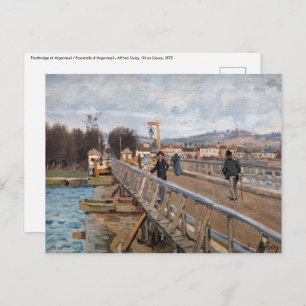Cartão Postal Alfred Sisley - Ponte aérea de Argenteuil
