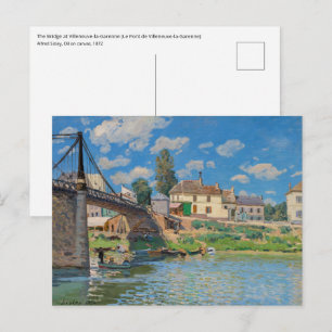 Cartão Postal Alfred Sisley - Ponte em Villeneuve-la-Garenne