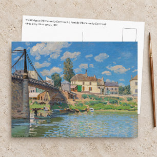 Cartão Postal Alfred Sisley - Ponte em Villeneuve-la-Garenne