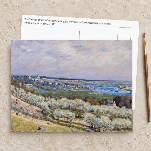 Cartão Postal Alfred Sisley - Terraço em Saint-Germain, Primaver
