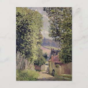 Cartão Postal Alfred Sisley Uma estrada em Louveciennes