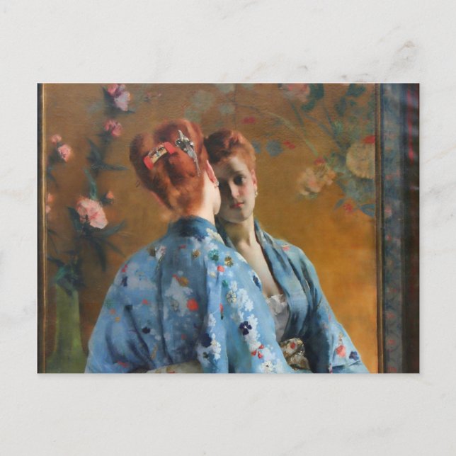 Cartão Postal Alfred Stevens, O Parisiense Japonês (Frente)