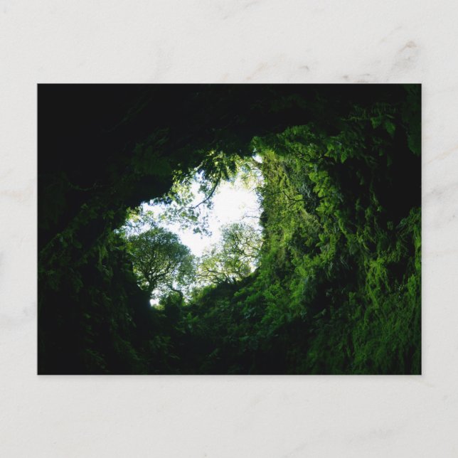 Cartão Postal Algar do carvao: Terceira, Açores (Frente)