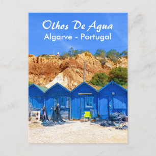 Cartão Postal Algarve Fish Huts em Olhos de Água Portugal