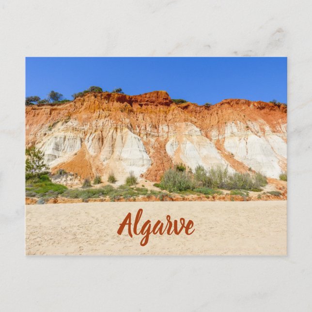 Cartão Postal Algarve Praia da Falésia em Portugal (Frente)
